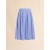  Wide Skirt In Striped Blue Poplin Bluechina