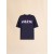  Deep Blue Organic Cotton T-shirt With Logo Blublack