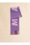  Scairf Mohair Corcra agus Olann le Lógó Maxi Pruneviolet