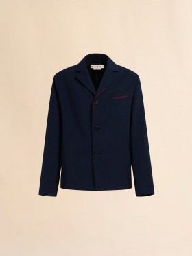  Blazer Olann Trópaiceach Gorm Domhain le Marni Mending Blublack