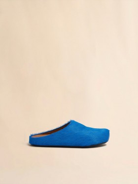  Sabot Fussbett Gorm le Gruaig Fhada Calfskin Mazarineblue