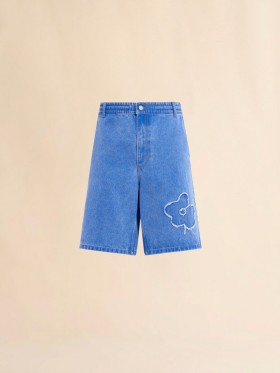 Gearrghráin Déinim Gorma Éadroma le Mionsonraí Paiste Cóbalt