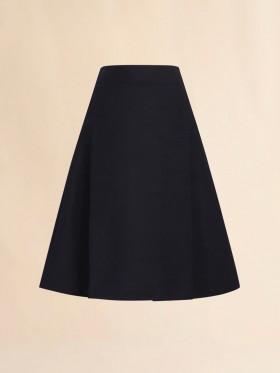  Sciorta Midi Cady le Pleataí Maxi Dubh