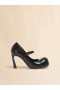  New Wave Mary Jane Pumps aus Leder in Schwarz