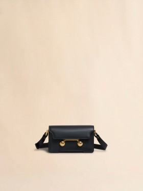  Leder Trunkaroo Mini-Umhängetasche Schwarz