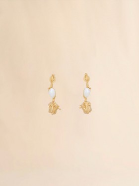  Pearls Flower Delirium Tropfenohrringe Gold/Palladium